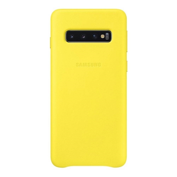 Samsung Galaxy S10 Leather Back Cover - Yellow