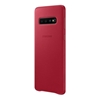 Samsung Galaxy S10 Leather Back Cover - Red