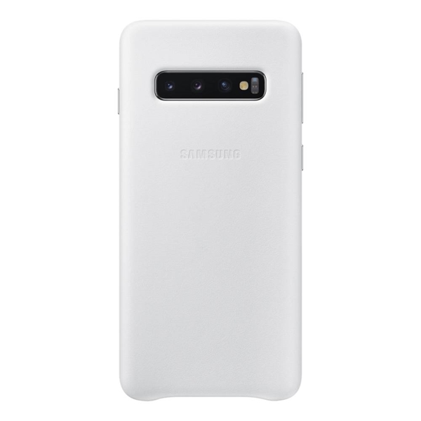 Samsung Galaxy S10 Leather Back Cover - White