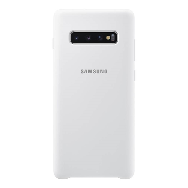 Samsung Silicone Cover for Galaxy S10+ Plus - White