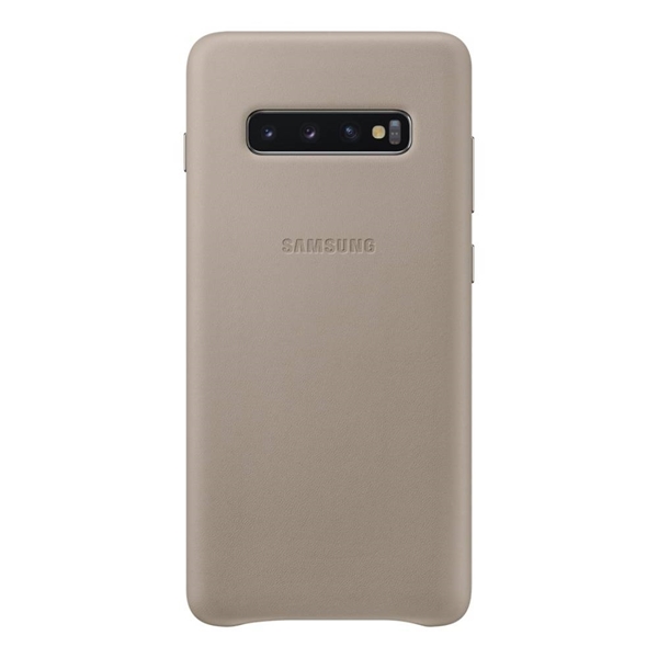 Samsung Leather Back Cover for Galaxy S10+ Plus - Grey