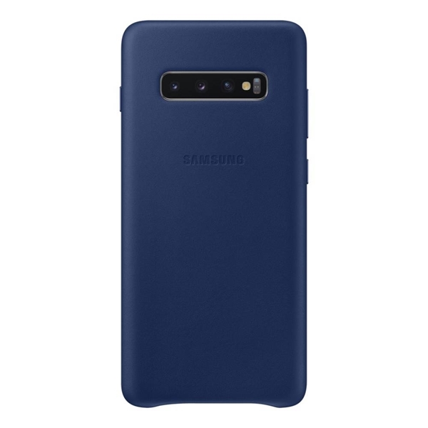 Samsung Leather Back Cover for Galaxy S10+ Plus - Navy