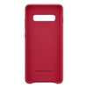 Samsung Leather Back Cover for Galaxy S10+ Plus - Red