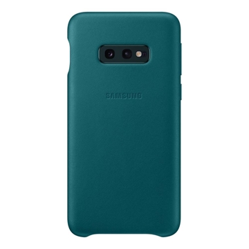Samsung Galaxy S10e Leather Back Cover - Green