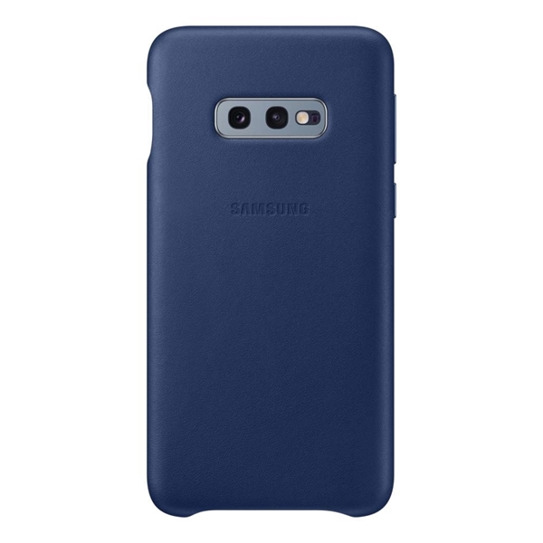 Samsung Galaxy S10e Leather Back Cover - Navy