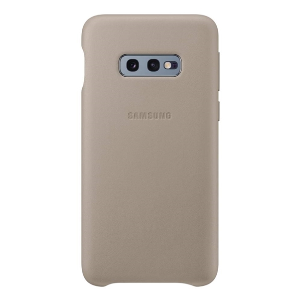 Samsung Galaxy S10e Leather Back Cover - Grey