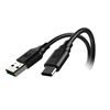 EFM 2M Flipper USB To USB Type-C Charge & Sync Cable 5 Year Warranty - Black