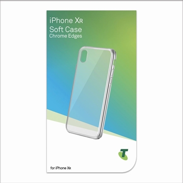 Telstra Soft Case with Chrome Edges for iPhone XR - Clear/Silver