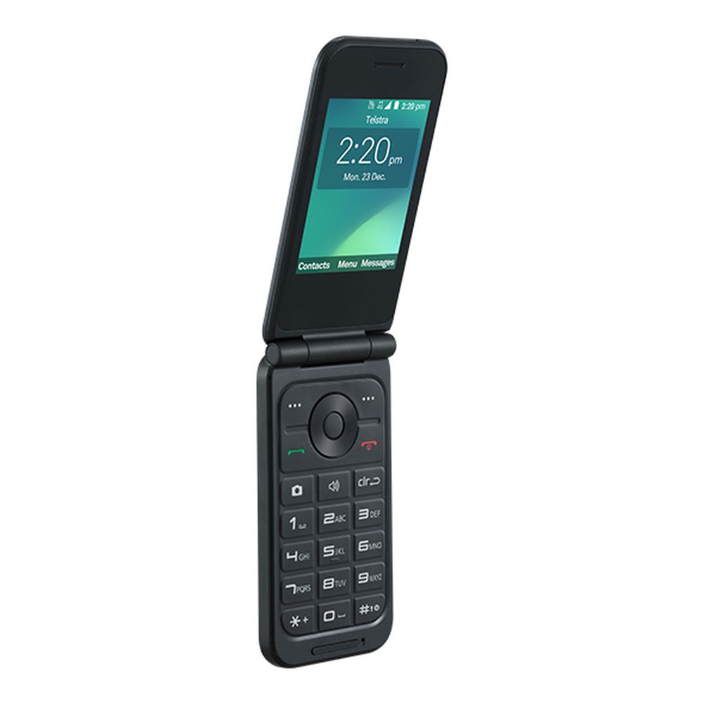 Telstra ZTE Z2335 Flip 3 4GX Blue Tick Mobile Phone (Black) | AUDITECH