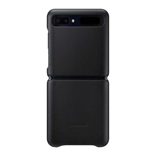 Samsung Galaxy Z Flip Leather Cover EF-VF700LBEGWW - Black