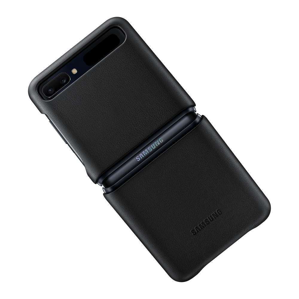 Samsung Galaxy Z Flip Leather Cover EFVF700LBEGWW Black AUDITECH