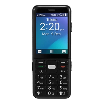 Telstra Zte EasyCall 5 T503 (4GX, Blue Tick, Senior Phone, Keypad) - Black