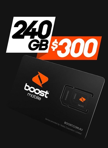 Boost Mobile $300 Recharge Voucher - Digital