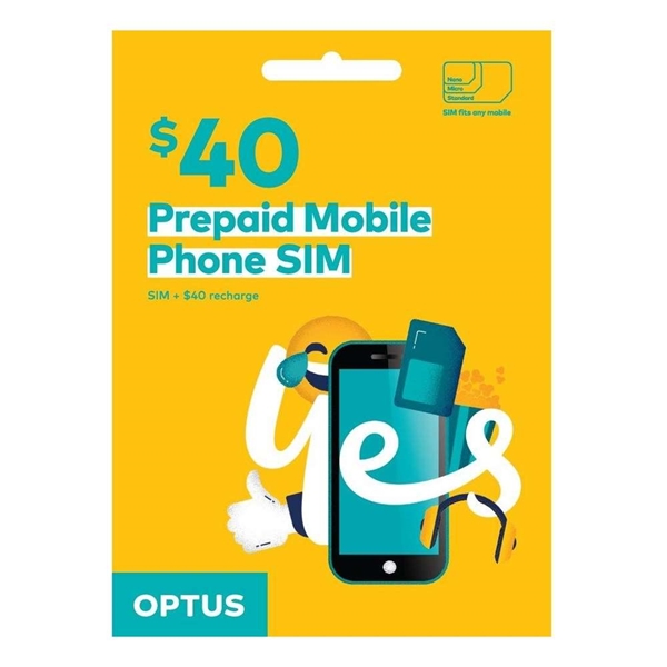 OPTUS $40 Prepaid Mobile Phone SIM