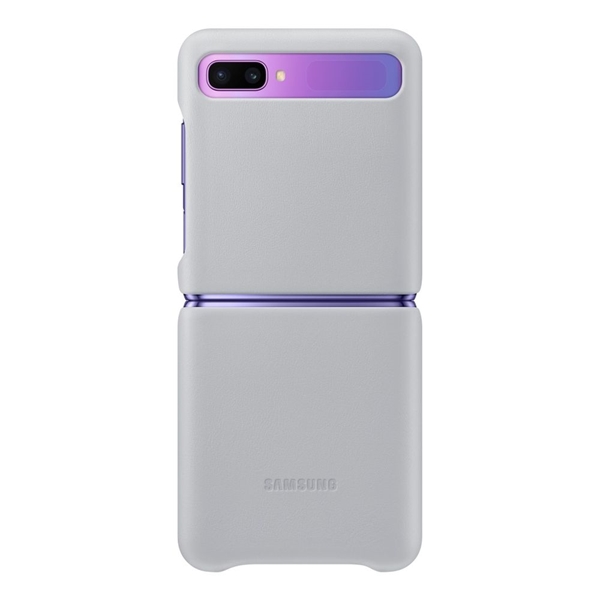 Samsung Galaxy Z Flip Leather Cover EF-VF700LSEGWW - Grey