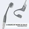 AfterShokz Aeropex Open-Ear Wireless Bone Conduction Headphones (Bluetooth, IP67 Rated) - Lunar Grey