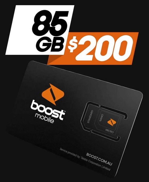Boost Mobile 200 85GB 12 Month Prepaid Recharge Voucher AUDITECH