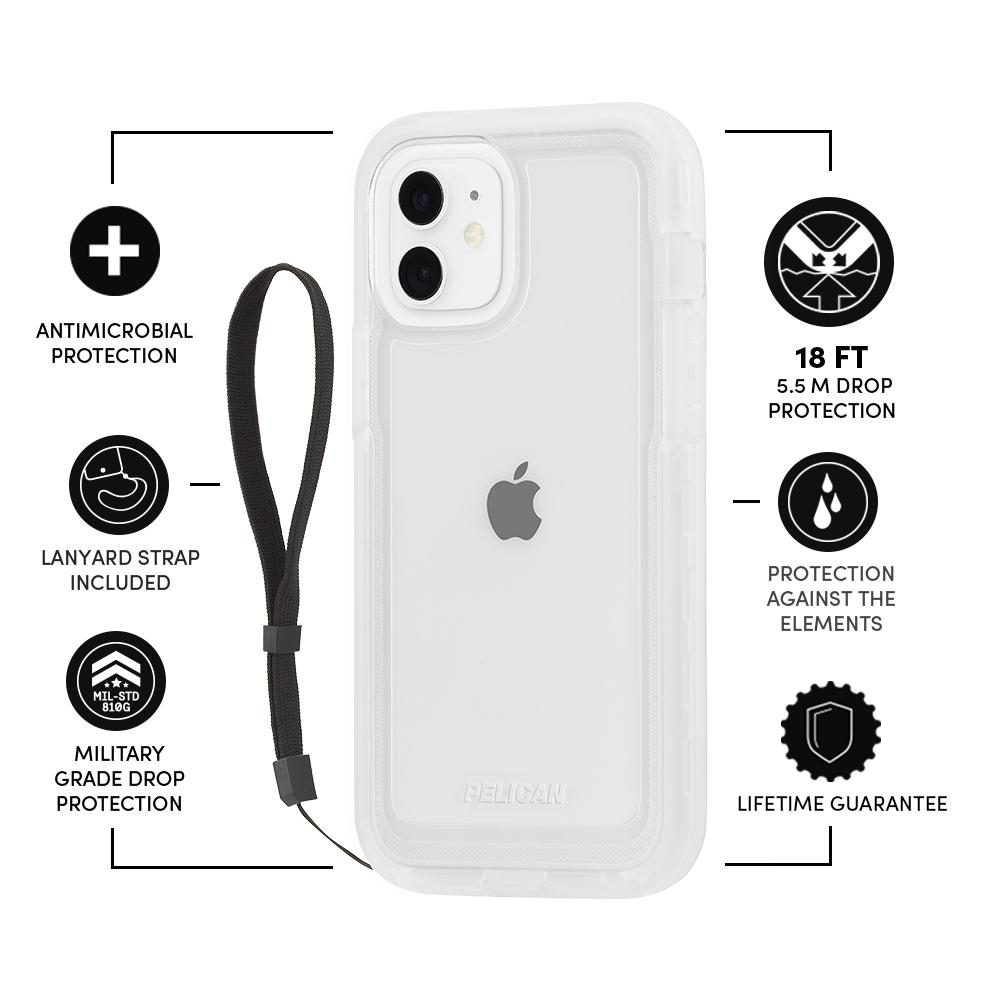 Pelican Marine Active IP54 iPhone 12 / 12 Pro case Clear AUDITECH
