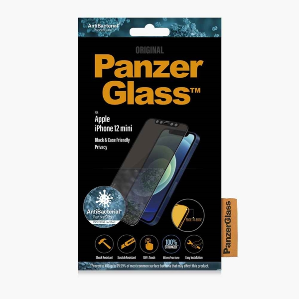 PanzerGlass Privacy Screen Protector for iPhone 12 mini - Black
