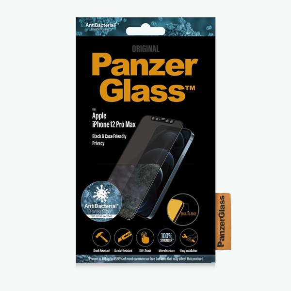 PanzerGlass Privacy Screen Protector for iPhone 12 Pro Max - Black