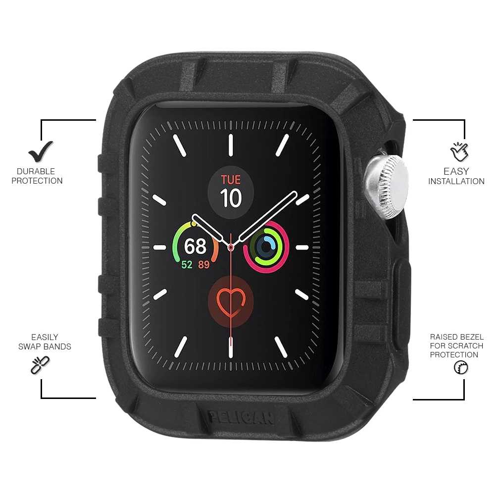 Pelican Protector Watch Bumper Cover for Apple Watch 38/40mm (Black) AUDITECH
