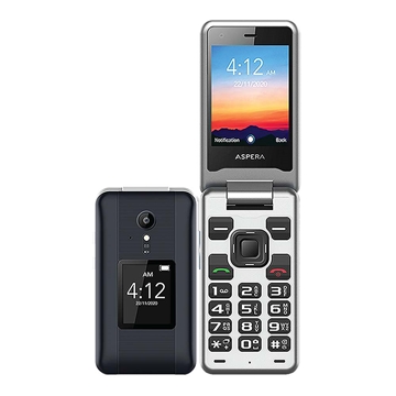 Aspera F42 (4G, Flip Phone, Senior Phone) - Titanium
