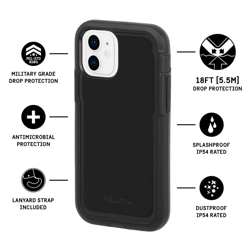 Pelican Marine Active IP54 iPhone 12 mini case Black AUDITECH