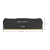 Crucial Ballistix 16GB (2 x 8GB) DDR4-3200 CL16 Memory Kit BL2K8G32C16S4B - Black