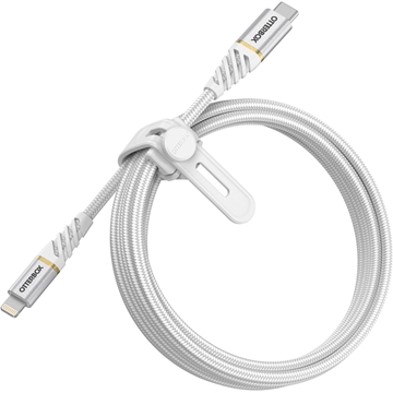 OtterBox 2M Premium Fast Charge Lightning to USB-C Cable - Cloudy Sky (White)