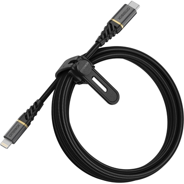 OtterBox 2M Premium Fast Charge Lightning to USB-C Cable - Glamour (Black)