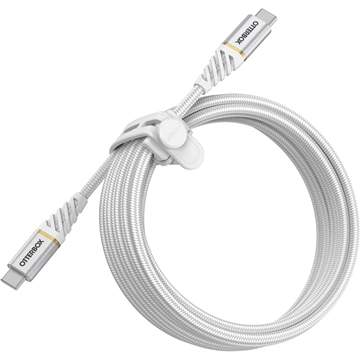 OtterBox 3M Premium Fast Charge USB-C to USB-C Cable - Cloudy Sky (White)