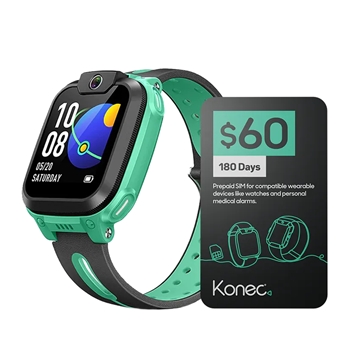 imoo Smartwatch Phone Z1 Konec SIM Bundle 180 Plan - Green