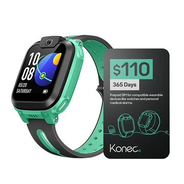 imoo Smartwatch Phone Z1 Konec SIM Bundle 365 Plan - Green