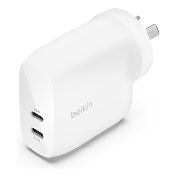 Belkin BOOST↑CHARGE™ Pro 60W Dual USB-C PD 3.1 PPS Wall Charger WCB010auWH