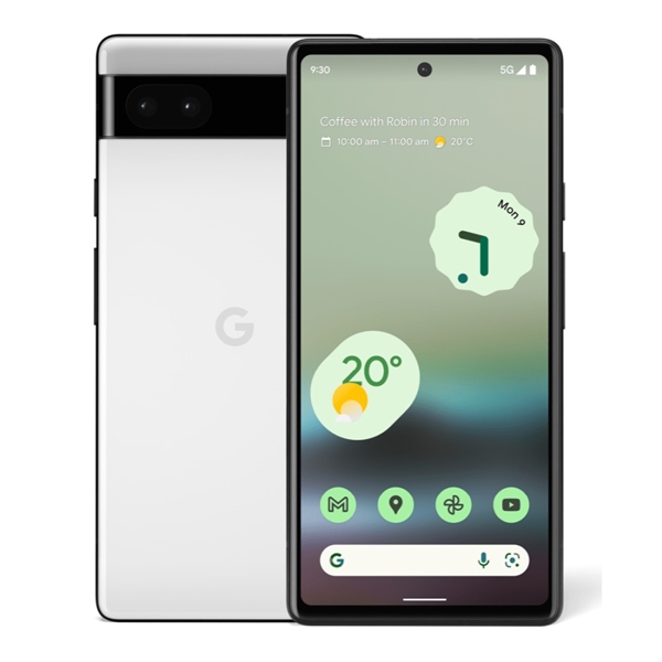 Google Pixel 6a 5G (Dual SIM, eSIM, 128GB/6GB) - Chalk White