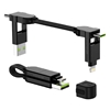 Picture of Rolling Square inCharge® X 100W 6 in 1 Keyring Cable - Lava Black