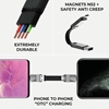 Picture of Rolling Square inCharge® 6 in 1 Keyring Cable - Mercury Grey