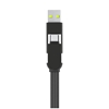 Picture of Rolling Square inCharge® XL 30CM 100W 6 in 1 Travel Charging Cable - Urban Black