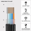 Picture of Rolling Square inCharge® XL 30CM 100W 6 in 1 Travel Charging Cable - Urban Black