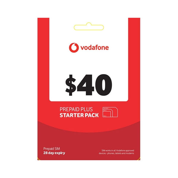 Vodafone $40 Prepaid Plus SIM Starter Pack