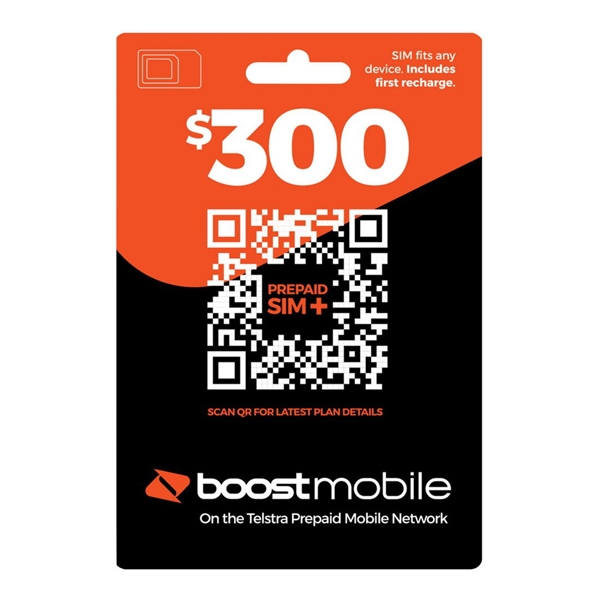 Boost Mobile $300 Prepaid SIM Starter Kit 12 Month Plan 290GB Data