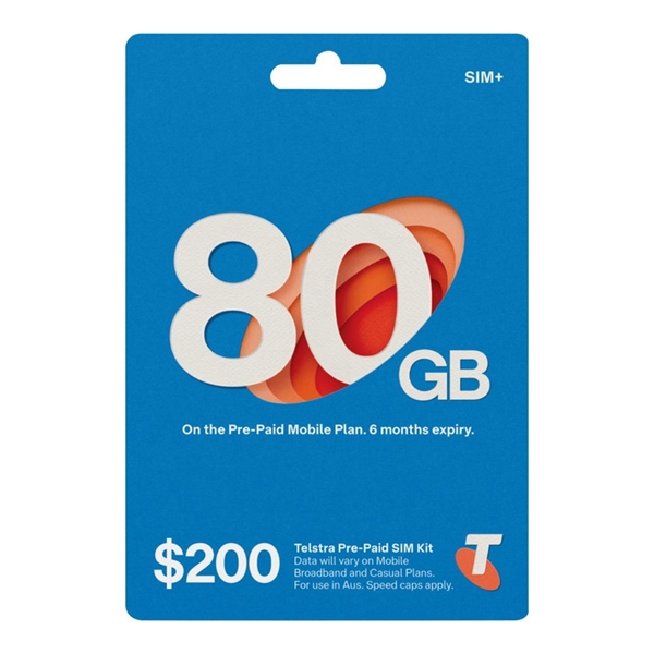Telstra $200 Pre-Paid SIM Starter Kit 6 Month Voice + Data Plan / 12 Month Data Only Plan