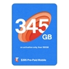 Telstra $395 Pre-Paid Mobile SIM Kit 345GB Data 12 Month Plan - Not For Recharge